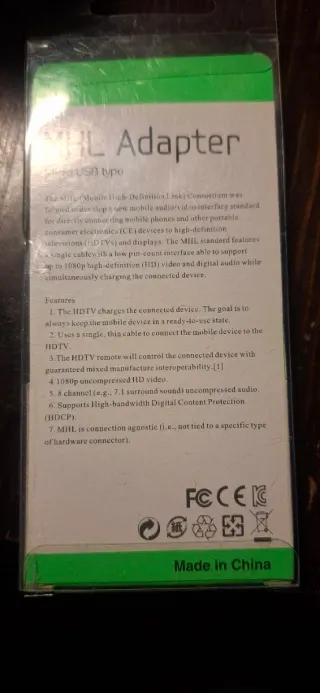 Adaptador MHL Micro USB a HDMI
