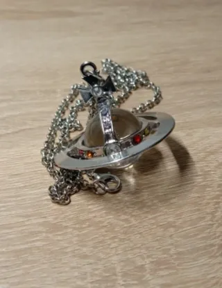 Collana Saturno Multicolor Argento