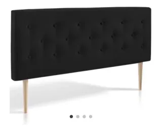 Cabecero tapizado gris 140x100