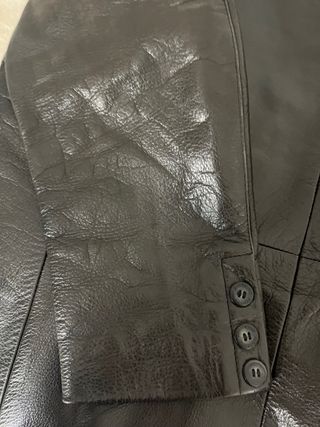 Chaqueta de cuero Redskins marrón oscuro