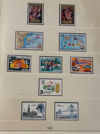 Álbum de sellos España 1975-1985