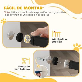 Barrera para Mascotas con 3 Extensiones a Presión