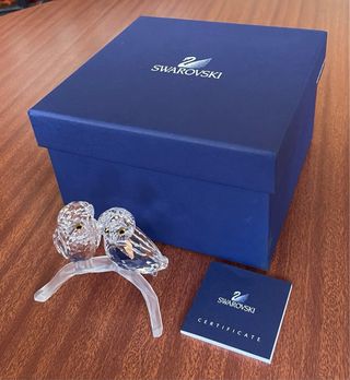 Coppia di gufi Swarovski Crystal