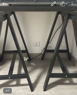 Caballetes de madera negros Ikea
