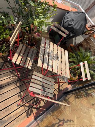 Conjunto Mesa y Sillas Plegables Exterior