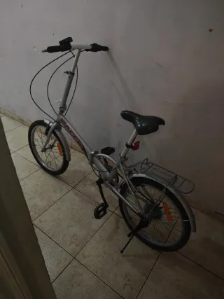 Bicicleta Plegable Plata