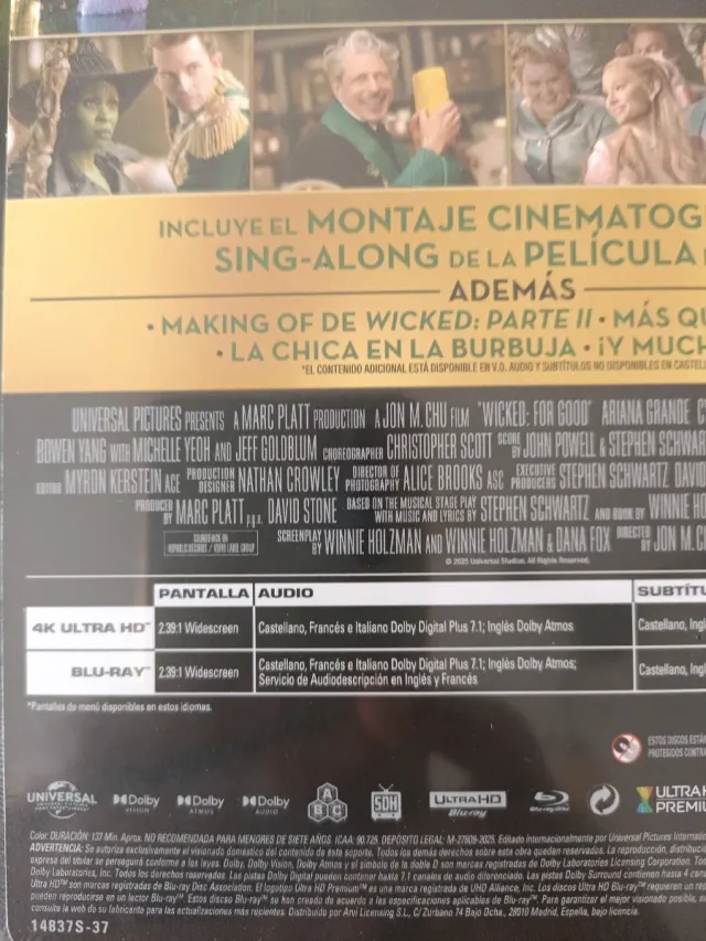 Wicked Parte II Steelbook 4K UHD + Blu-ray