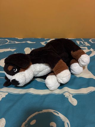 Peluche Perro Marrón y Blanco