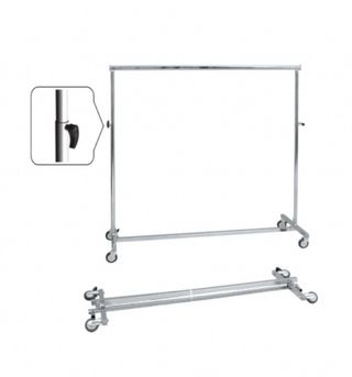 Perchero Metálico 150cm con Ruedas de 80mm