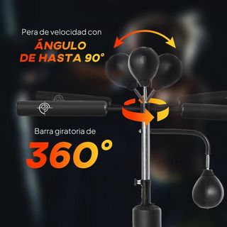 Saco de Boxeo de Pie 4 en 1 Ajustable en Altura