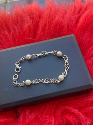 Pulsera Plata 925 con Perla y Cierre Italia