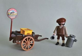 Playmobil Repartidor Lechero Victoriano con Carro