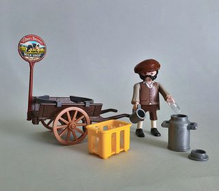 Playmobil Repartidor Lechero Victoriano con Carro