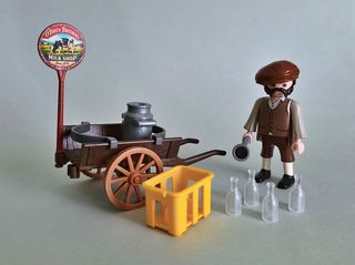 Playmobil Repartidor Lechero Victoriano con Carro