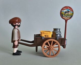Playmobil Repartidor Lechero Victoriano con Carro