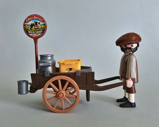 Playmobil Repartidor Lechero Victoriano con Carro