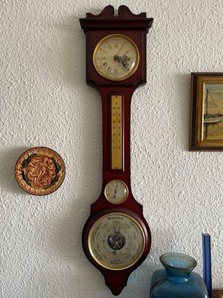 Mueble escritorio vitrina madera y espejos