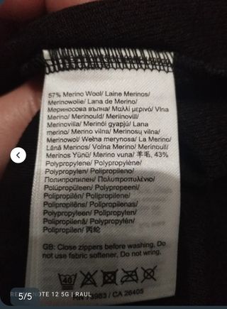 Camiseta Helly Hansen Lana Merino Negra