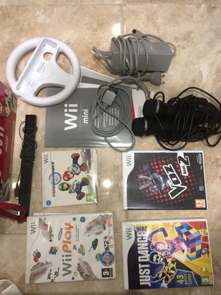 Nintendo Wii mini Roja Completa