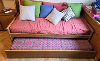 Cama nido madera maciza buen estado 90x190 cm