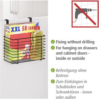 WENKO Cesta colgante grande, cesta multiusos para