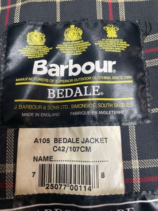 Chaqueta Barbour Bedale Negra/Verde Oliva