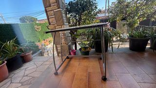 Mesa escritorio cristal y metal