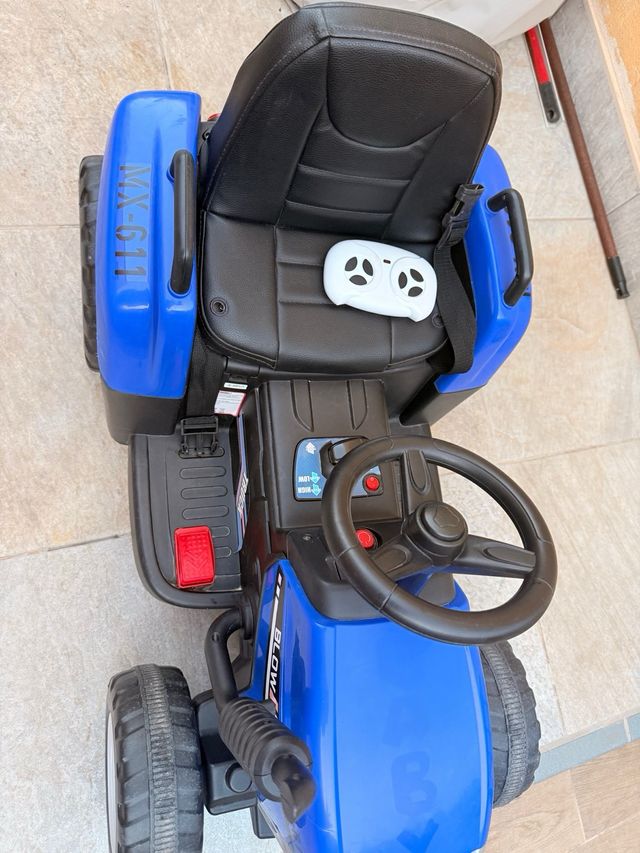 Tractor eléctrico para niños 3-7 años con remolque