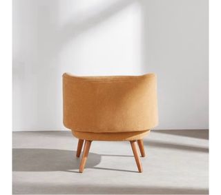 Sillón aterciopelado ocre Minus