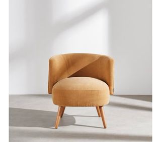 Sillón aterciopelado ocre Minus