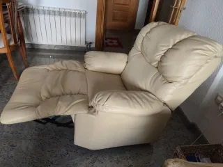 Sillón relax vibración y calor beige