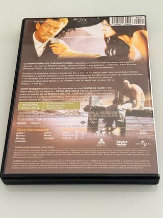 DVD La mandolina del Capitán Corelli