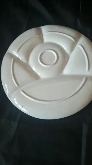 2 Pratos de acepipes/fondue vintage branco