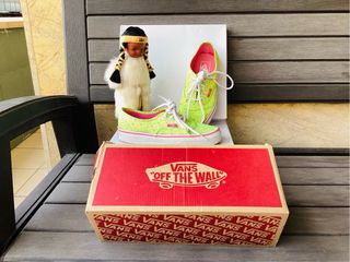 Zapatillas Vans Verdes y Rosas