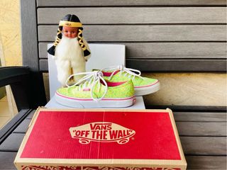 Zapatillas Vans Verdes y Rosas