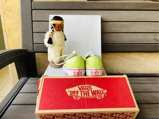 Zapatillas Vans Verdes y Rosas