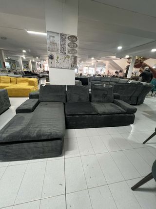 Sofá Cama Gris Espuma Larga