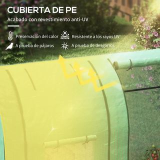 Invernadero Resistente con 4 Ventanas 2 Puertas