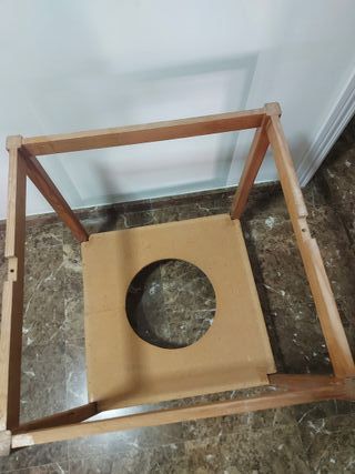 Patas de madera y parte brasero,Mesa Camilla 1m