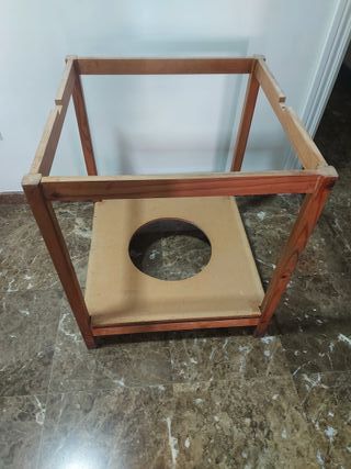Patas de madera y parte brasero,Mesa Camilla 1m