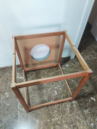 Patas de madera y parte brasero,Mesa Camilla 1m