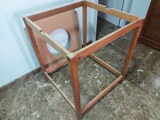Patas de madera y parte brasero,Mesa Camilla 1m