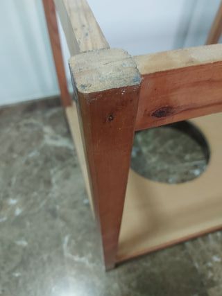 Patas de madera y parte brasero,Mesa Camilla 1m