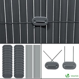 VOUNOT® Cañizo Ocultación PVC Doble Cara 80 x 300