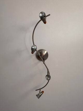 Lámpara de techo plateada