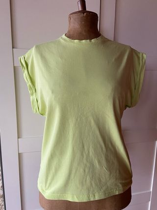 T-shirt KATE verde e rosa