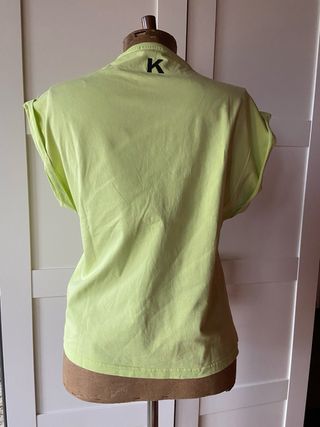 T-shirt KATE verde e rosa