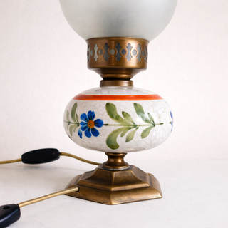 Lampada vintage ceramica vetro metallo