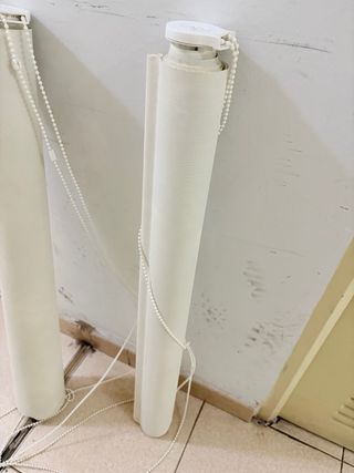 Lote 3 estores enrollables blancos