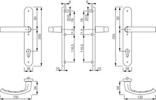 Nueva Manilla original de puerta HOPPE Liège